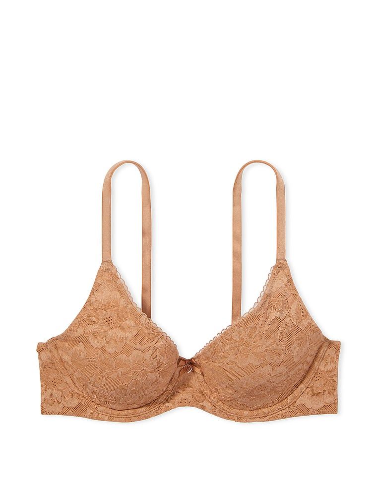 Krajková podprsenka Invisible Lift Demi. Produkt je béžový a pochází z kolekce Body by Victoria.
