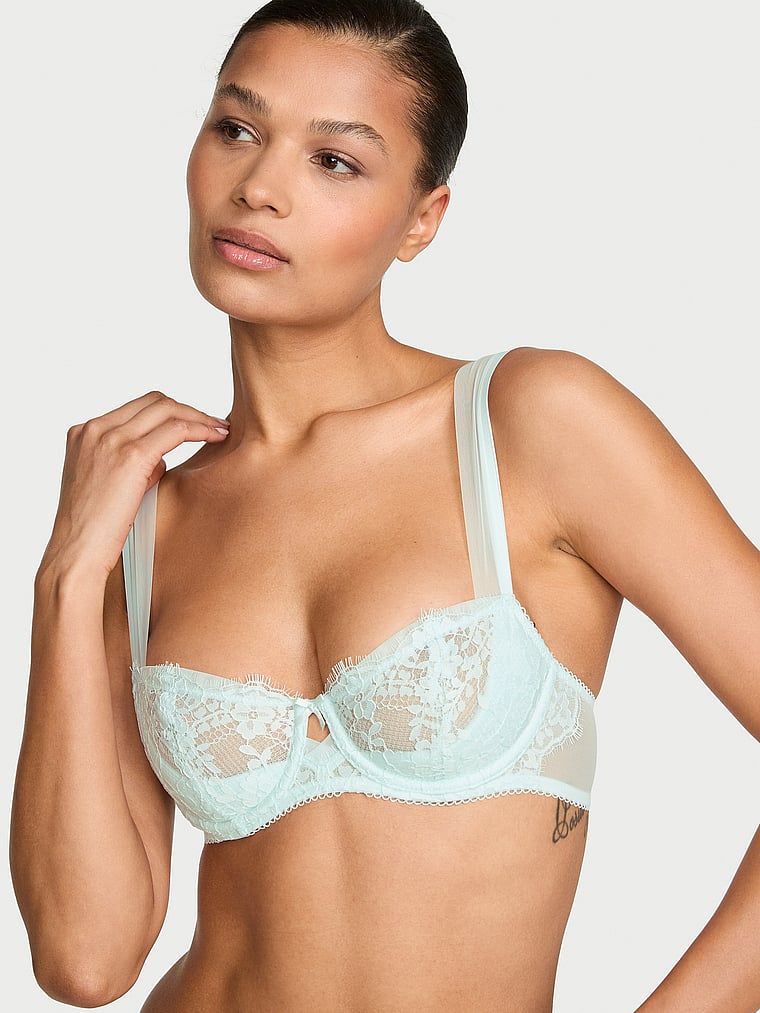 Dream Angels Balkonetová podprsenka Wicked bez podšívky z krajky a síťoviny
