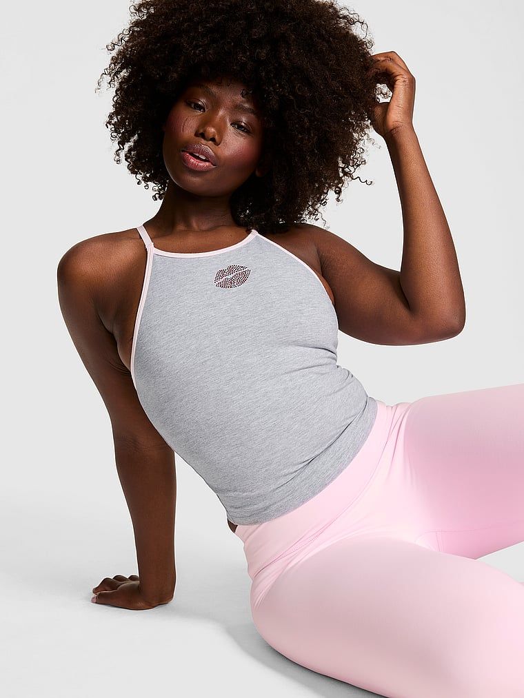 Top All-Day Cotton High-Neck Bra Tank