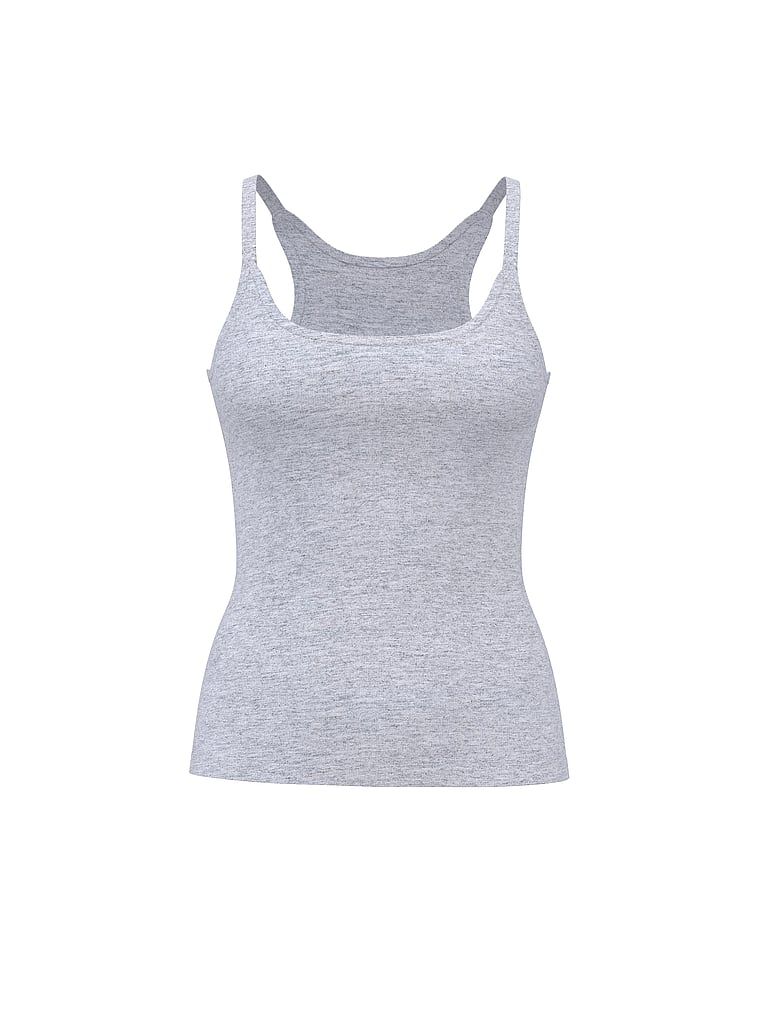 Mix & Match bavlněné noční top. Produkt je šedé barvy a pochází z kolekce Victoria's Secret.