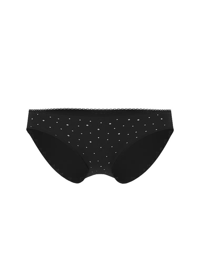 Bavlněné kalhotky s flitry Sparkle Hiphugger. Produkt je černý a pochází z kolekce Victoria's Secret.