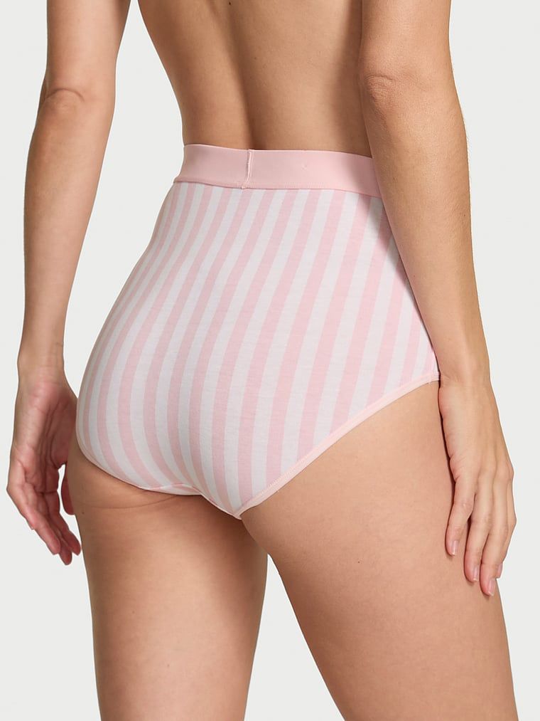 Bavlněné kalhotky s vysokým pasem a logem Shine Patch. Produkt je vzorovaný a pochází z kolekce Cotton.
