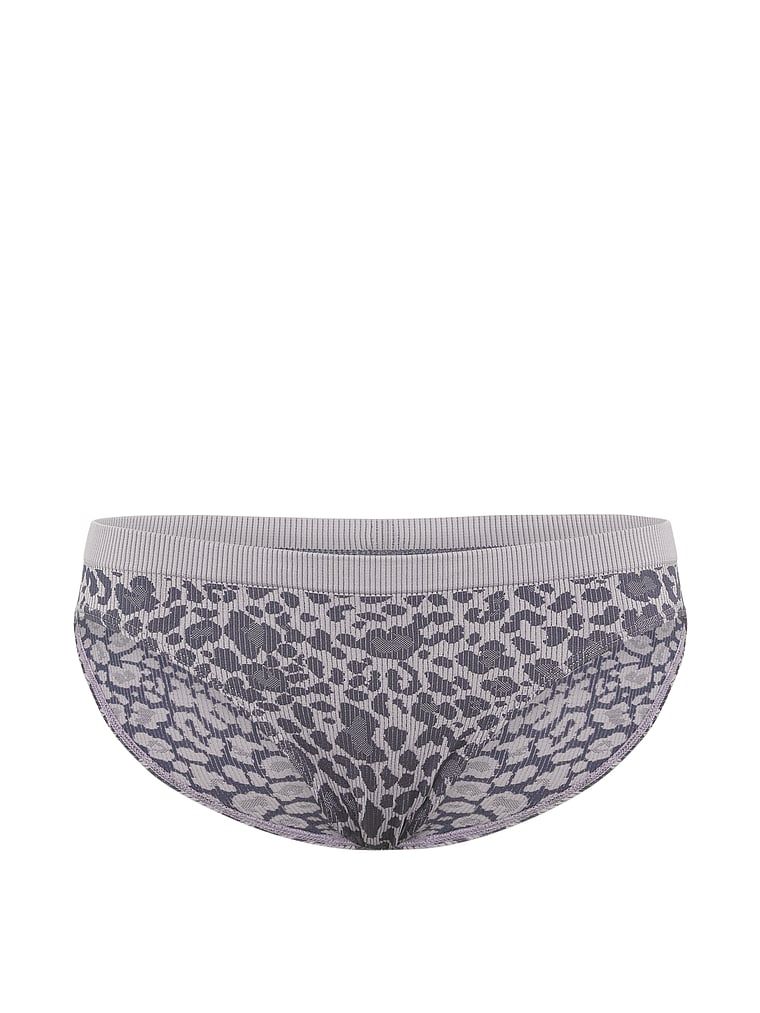 Bezešvé levopardí žebrované bikiny s žebrováním. Produkt má vzorovanou barvu a pochází z kolekce Seamless.