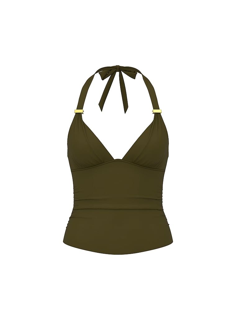Push-up top uvázaný kolem krku na plavání a na pláž Ultimate Harlow. Produkt je hnědé barvy a pochází z kolekce Victoria's Secret Swim.