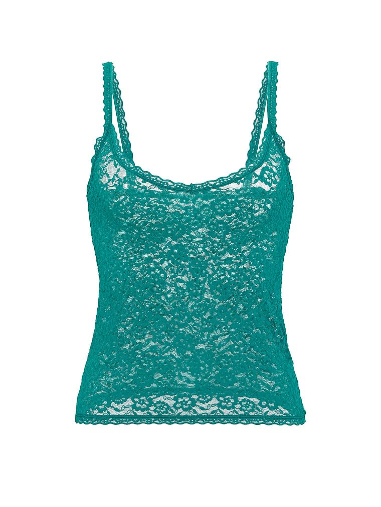 Krajkový top s tenkými ramínky, Cami. Produkt je modré barvy a pochází z kolekce Victoria's Secret.
