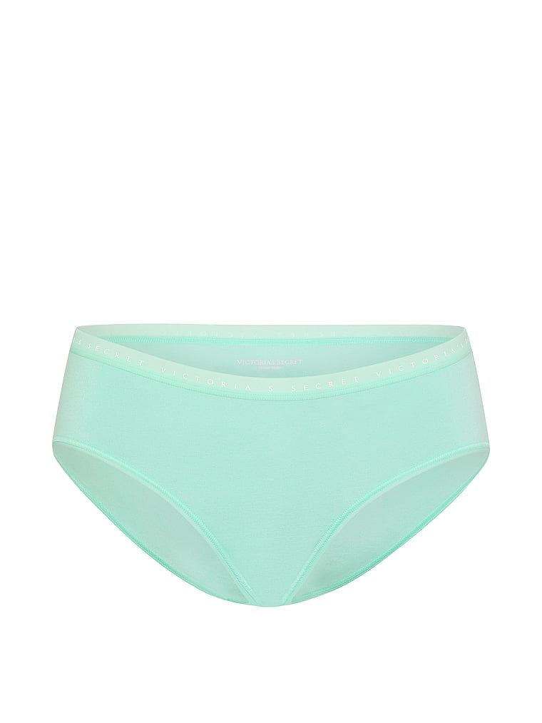 Bavlněné kalhotky hiphugger. Produkt je zelené barvy a pochází z kolekce Victoria's Secret.