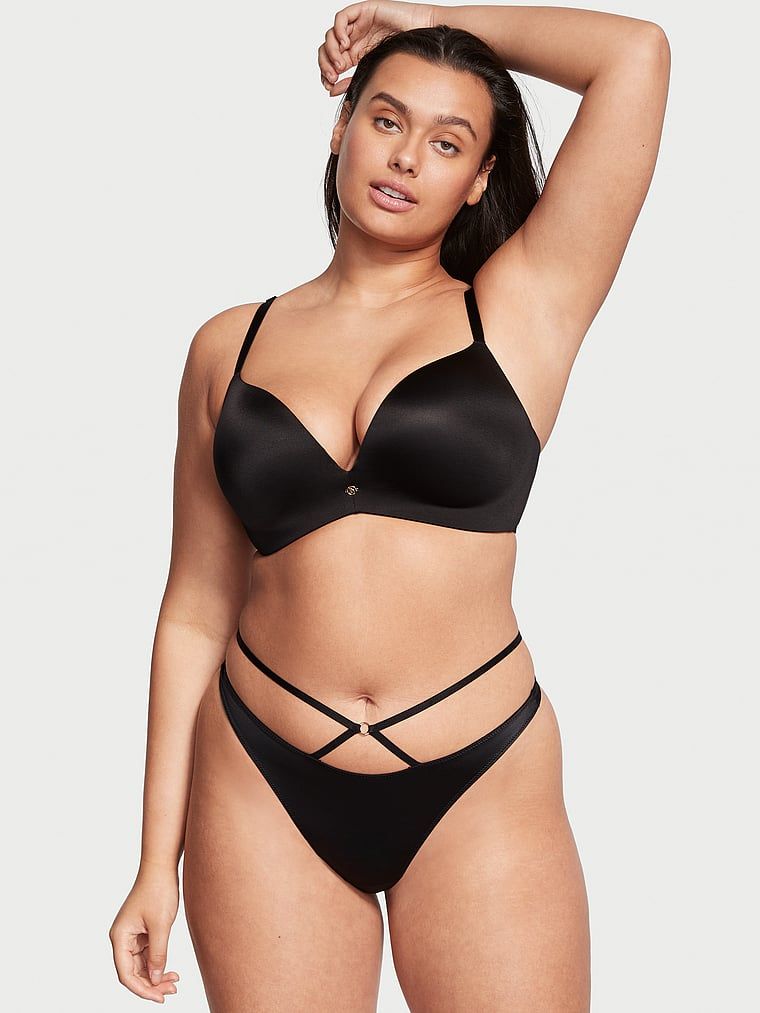 Push-up podprsenka bez kostic, So Obsessed. Produkt je černý a pochází z kolekce Very Sexy.