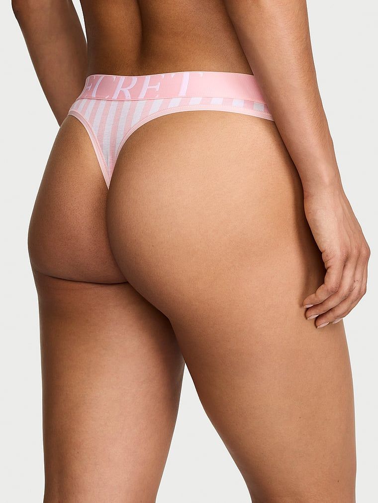 Logo s výbuchem bavlněných tang. Produkt je vzorovaný a pochází z kolekce Cotton.