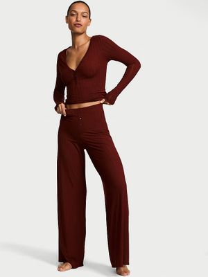 Victoria's Secret Souprava topu a kalhot Henley z ultrajemného modalu SoSoft