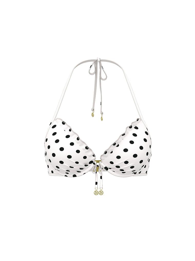 Tease Ruffle Push-Up Bikini Top. Produkt je vzorovaný a pochází z kolekce Victoria's Secret Swim.