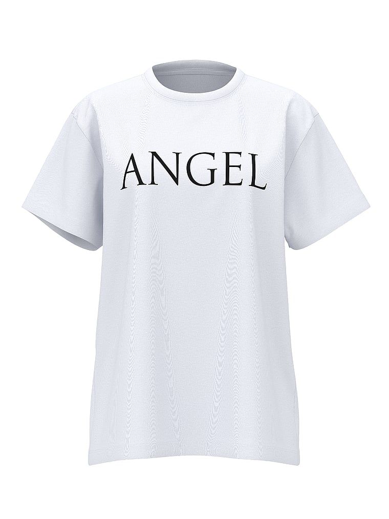 Bavlněné oversize tričko VSFS 2025. Produkt je bílé barvy a pochází z kolekce Angel Essentials.