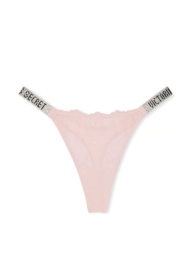 Řemínek Shine Strap Rose Krajka tanga. Produkt je růžový a pochází z kolekce Very Sexy.
