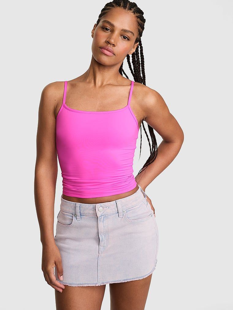 Top na ramínka PINK Base Stretch