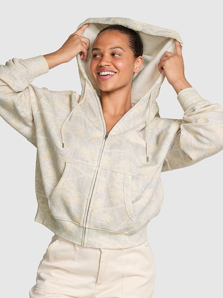Mikina na zip s kapucí Ivy Fleece Campus  