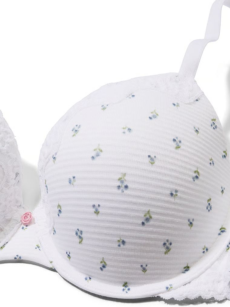 Push-up bavlněná podprsenka Perfect Shape Shadow Stripe. Produkt je květinové barvy a pochází z kolekce triček.