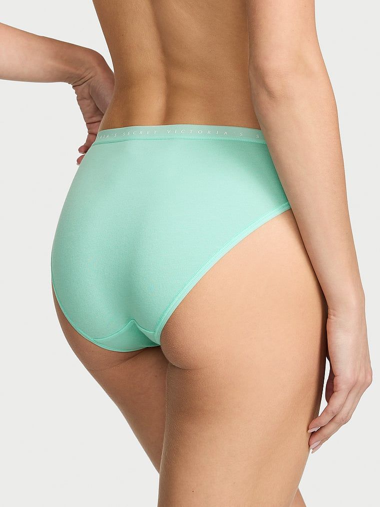 Bavlněné kalhotky v bikinách. Produkt je zelené barvy a pochází z kolekce Victoria's Secret.