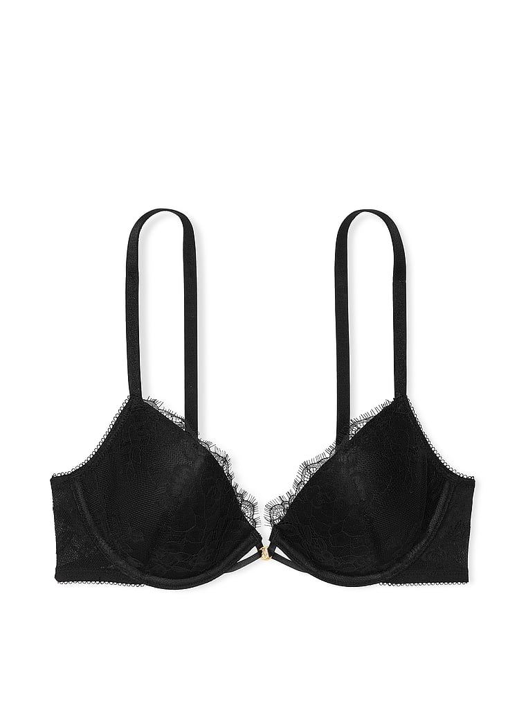 Mírně vyztužená krajková podprsenka Rose Lace Demi. Produkt je černý a pochází z kolekce Very Sexy.