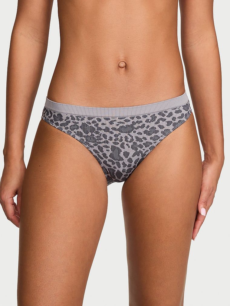 Seamless Bezešvé bikiny s leopardím žebrovaným vzorem