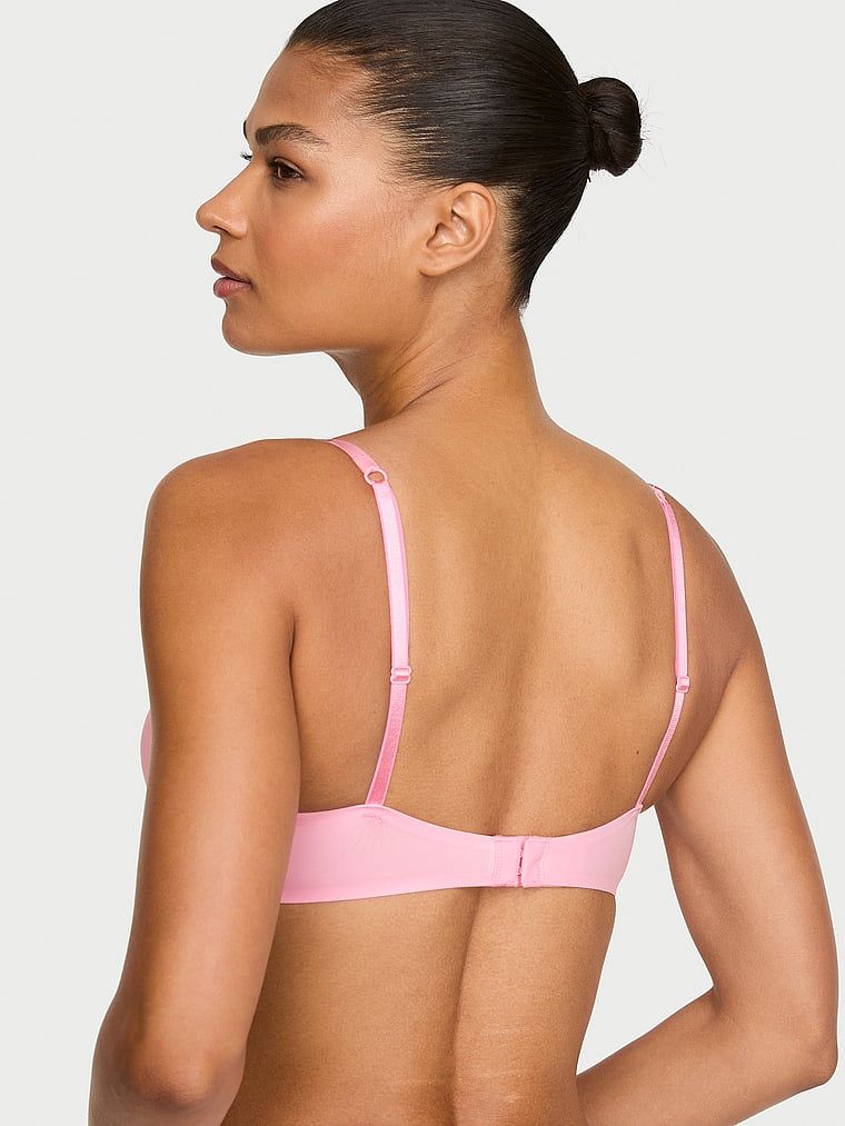 Push-up zvětšující podprsenka 2 velikosti Bombshell Shine mašle. Produkt je růžové barvy a pochází z kolekce Very Sexy.