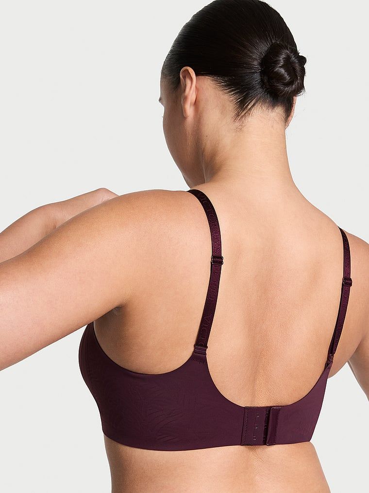 Podprsenka mírně vyztužená podprsenkou bez kostic, Comfort. Produkt má fialovou barvu a pochází z kolekce Victoria's Secret Bar.