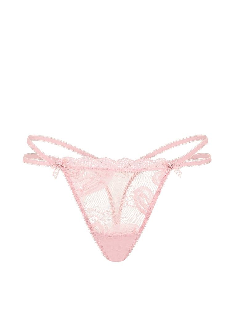 Tanga Rosette Reverie. Produkt má vzorovanou barvu a pochází z kolekce Dream Angels.