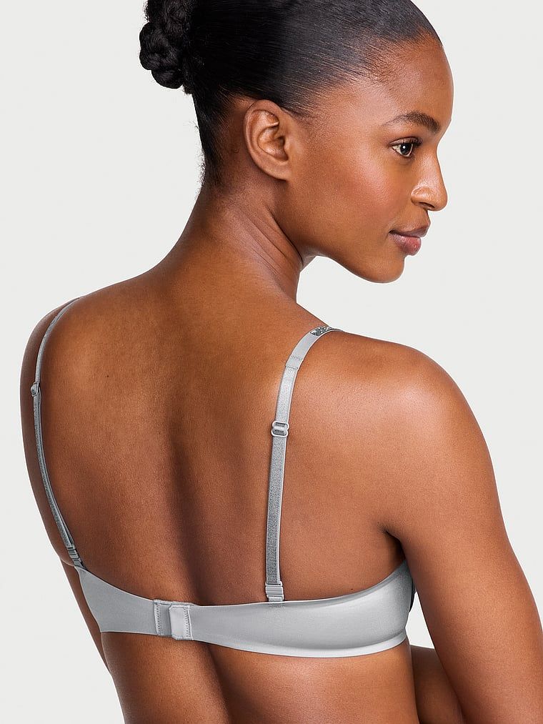 Push-up zvětšující podprsenka 2 velikosti Bombshell Gradient Shine Strap. Produkt je šedobarevný a pochází z kolekce Very Sexy.