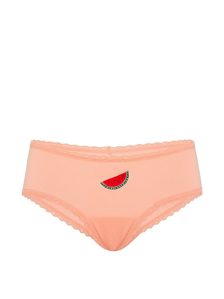 Bavlněné kalhotky s krajkou na okrajích Lace-Waist Cheeky. Produkt je vícebarevný a pochází z kolekce Lace Trim.