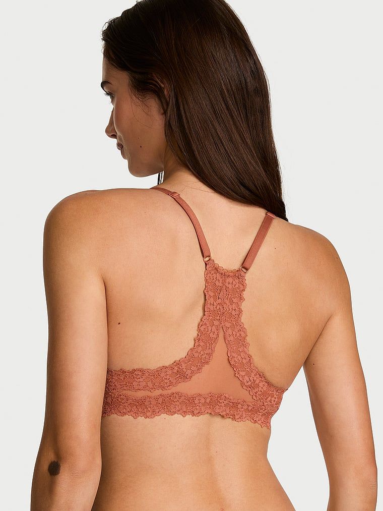 Body by Victoria Lehce podšitá krajková demi podprsenka Racerback