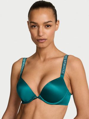 Very Sexy Saténová lesklá push-up podprsenka Bombshell Add-2-Cups