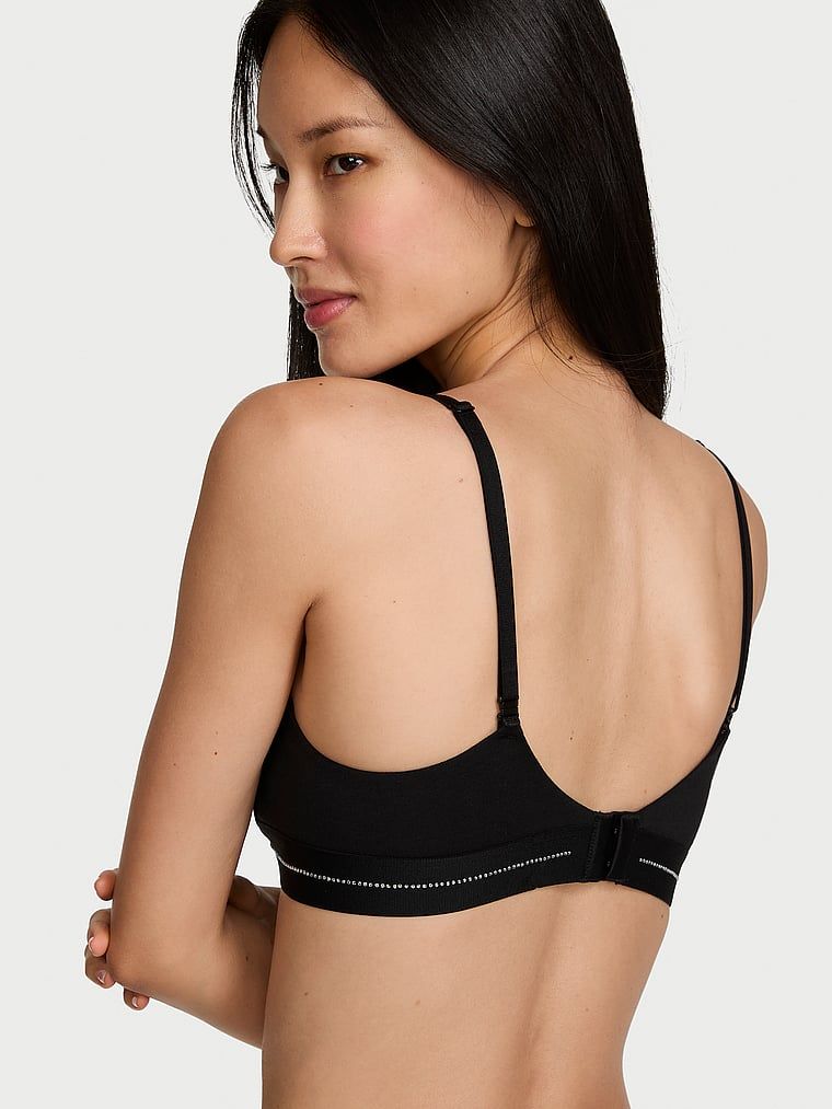 Perfect Shape Signature Shine Push-up bavlněná podprsenka. Produkt je černý a pochází z kolekce triček.