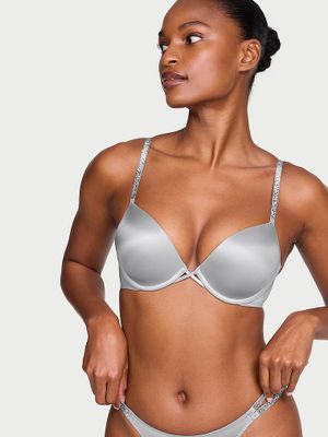 Very Sexy Push-up podprsenka Bombshell s lesklými ramínky, která přidává 2 velikosti košíčků