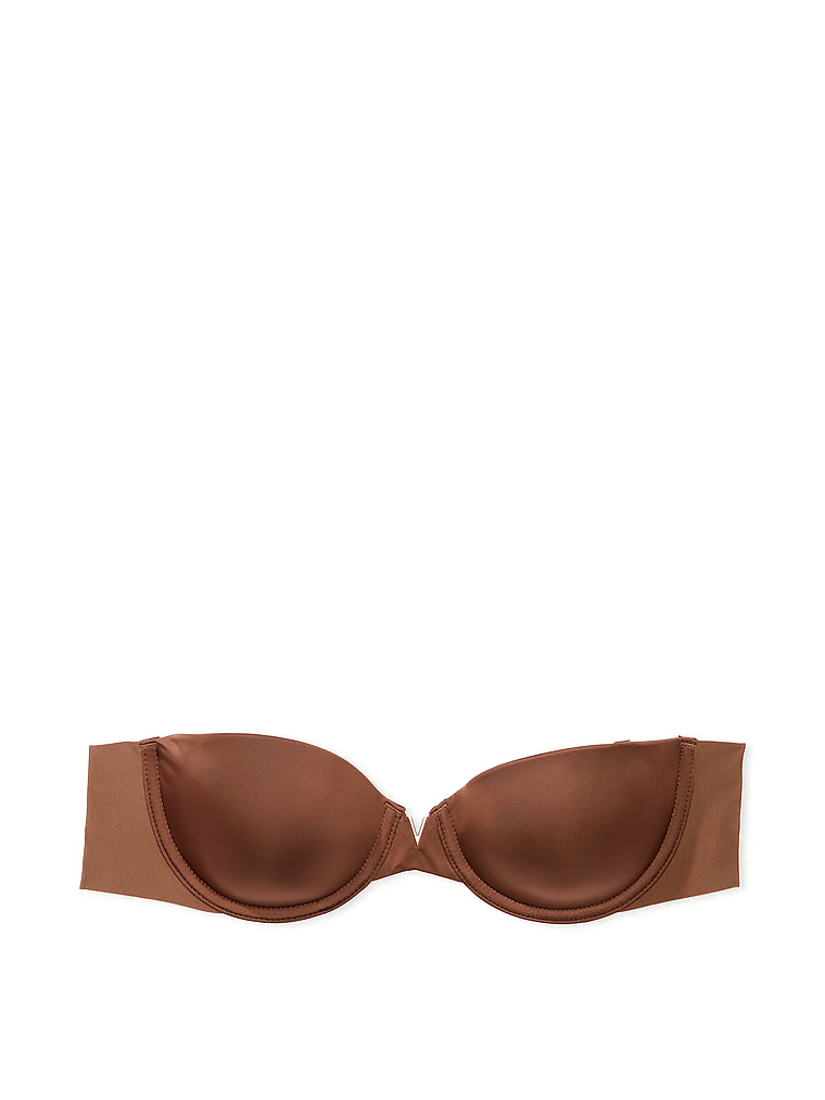 Mírně vyztužená podprsenka bez ramínek. Produkt je hnědý a pochází z kolekce Victoria's Secret Bare.