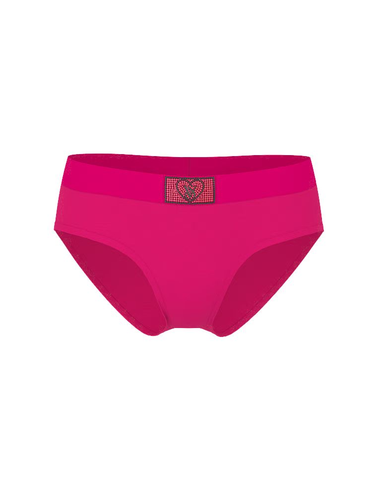 Bavlněné kalhotky s lesklým logem Hiphugger s nášivkou Heart Shine. Produkt je růžové barvy a pochází z kolekce Cotton.