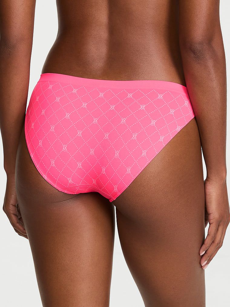 Bezešvové bikinové kalhotky. Produkt má vzorovanou barvu a pochází z kolekce Seamless.
