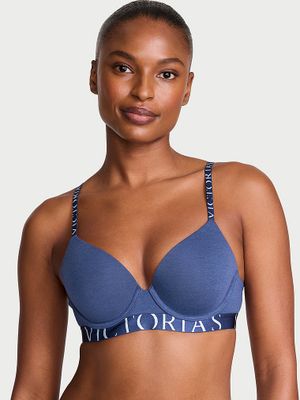 T-shirt Bavlněná push-up podprsenka Perfect Shape s logem