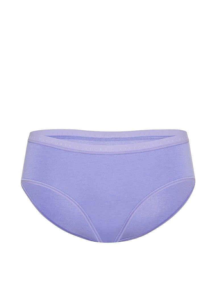 Bavlněné kalhotky hiphugger. Produkt je modré barvy a pochází z kolekce Victoria's Secret.