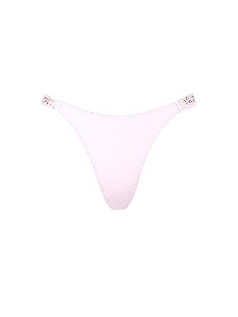 Tanga s lesklými ramínky Shine Strap. Produkt je fialové barvy a pochází z kolekce Very Sexy.