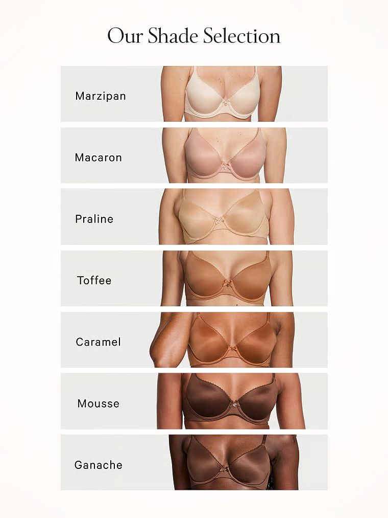 Hladká Demi mírně vyztužená podprsenka. Produkt je béžový a pochází z kolekce Body by Victoria.