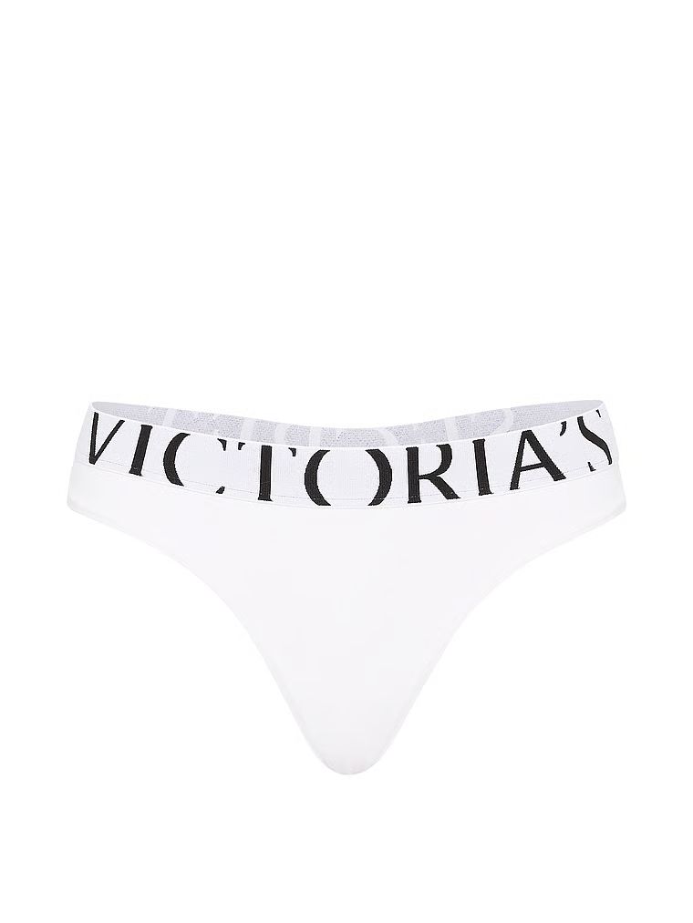 Tanga s logem Cool. Produkt je bílé barvy a pochází z kolekce Cotton.