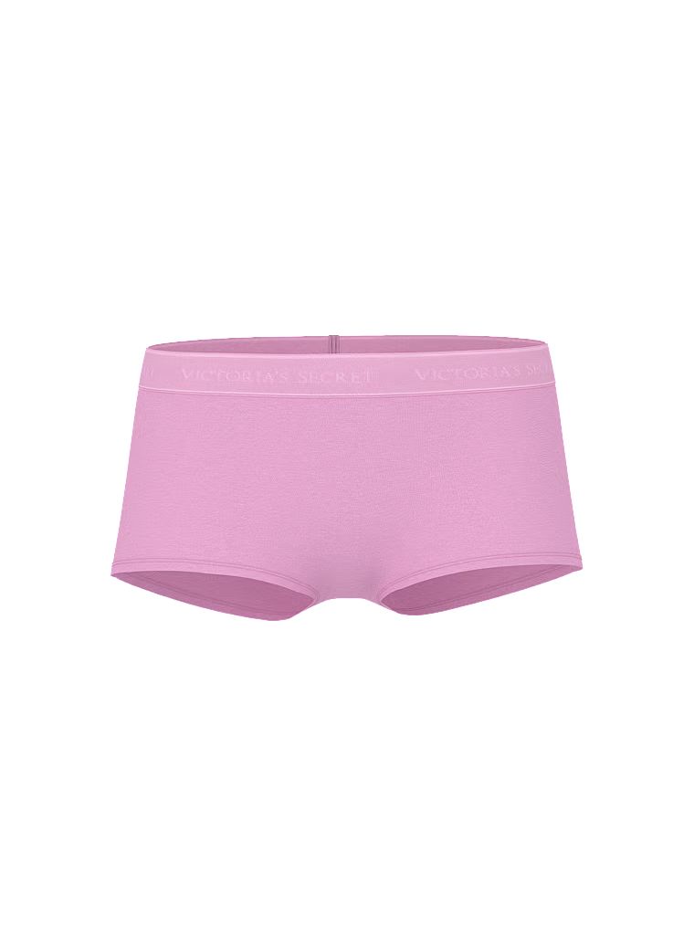 Bavlněné šortky s logem v pase Boyshort. Produkt má fialovou barvu a pochází z kolekce Cotton.