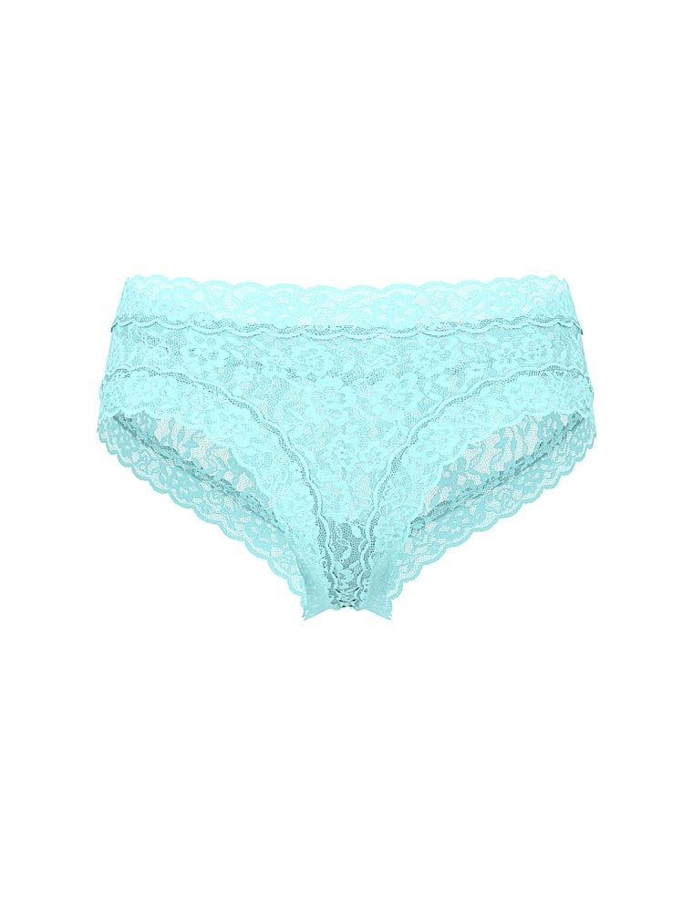 Krajkové krajkové kalhotky Laceky. Produkt je modré barvy a pochází z kolekce Lacie.