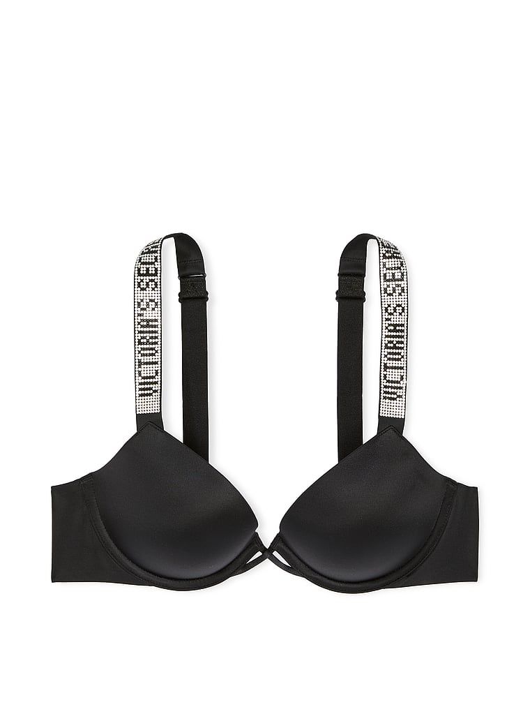 Push-up podprsenka Shine Strap. Produkt je černý a pochází z kolekce Very Sexy.