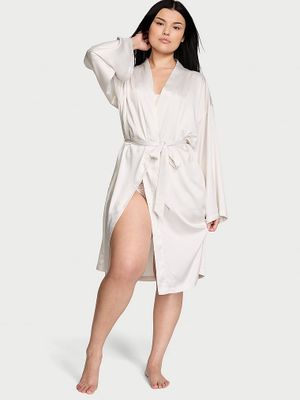 Victoria's Secret Saténový midi župan