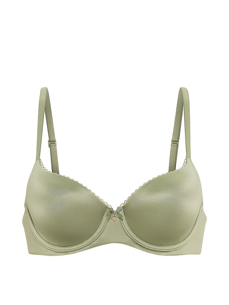 Mírně polstrovaná podprsenka Smooth Demi. Produkt je zelené barvy a pochází z kolekce Body by Victoria.