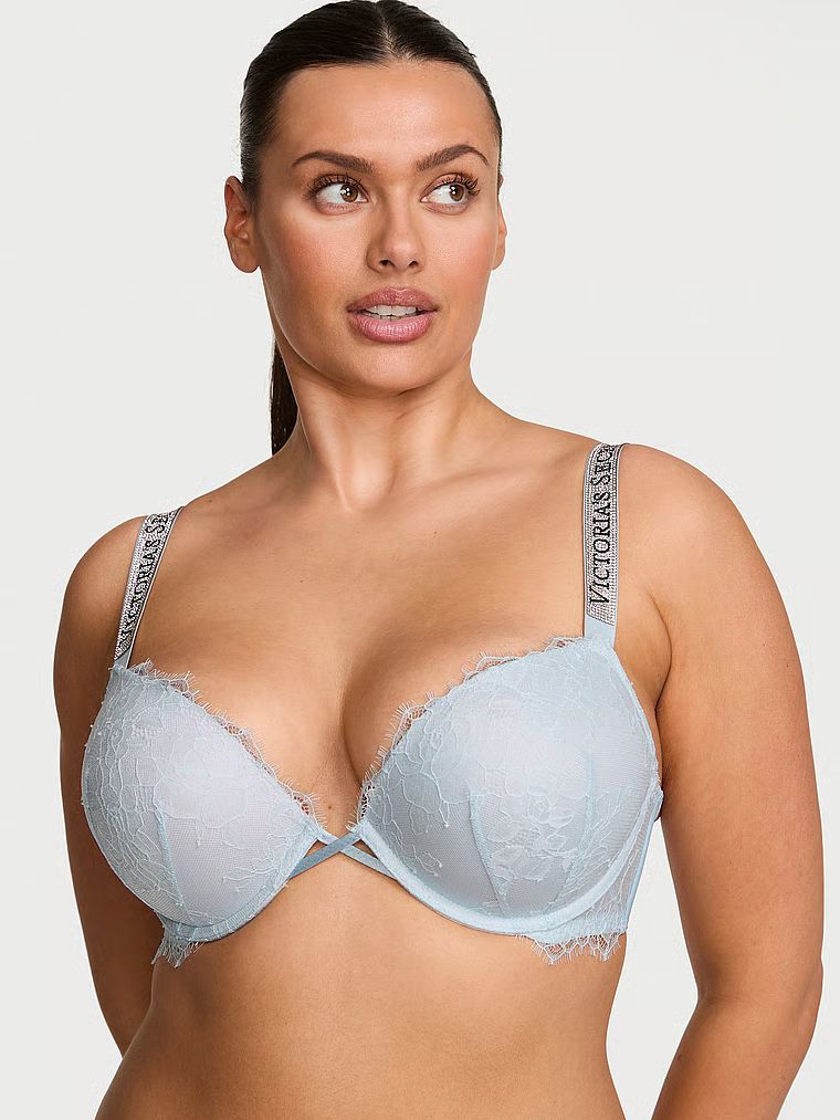 Very Sexy Krajková třpytivá push-up podprsenka Bombshell Add-2-Cups Shine Strap