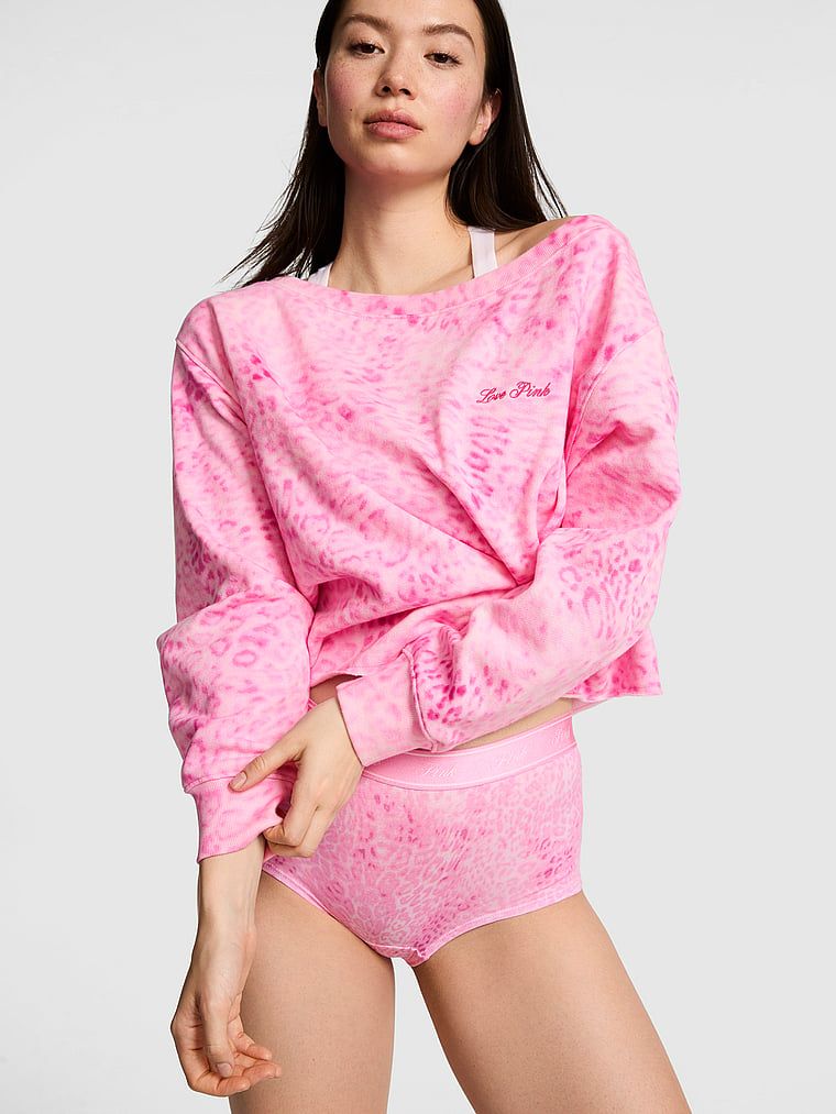 Žebrovaná mikina s odhalenými rameny Campus Fleece