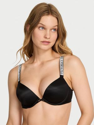 Very Sexy Saténová lesklá push-up podprsenka Bombshell Add-2-Cups