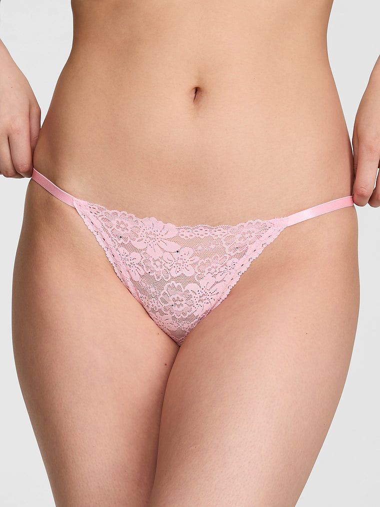 Bikini kalhotky s tenkými pásky PINK Wink