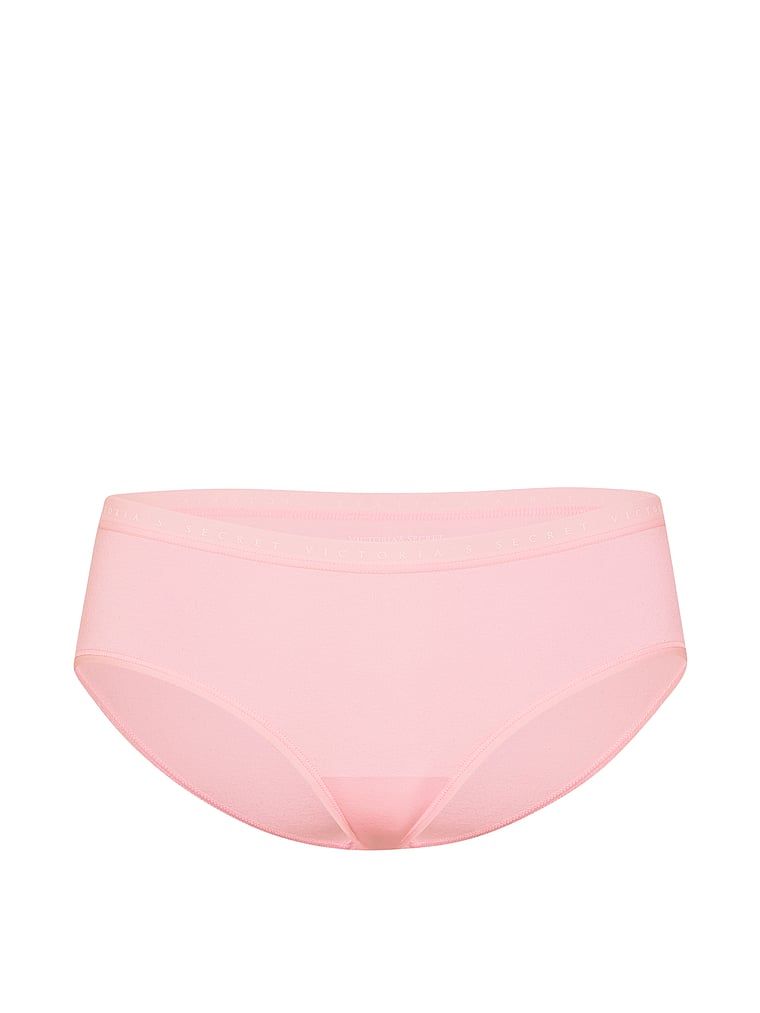 Bavlněné kalhotky hiphugger. Produkt je růžové barvy a pochází z kolekce Victoria's Secret.