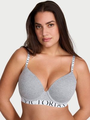 T-shirt Bavlněná push-up podprsenka Perfect Shape s logem